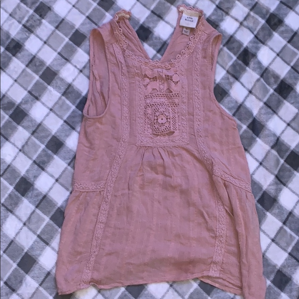 light pink casual tank top/shirt